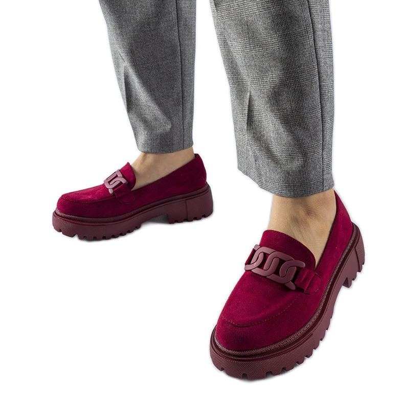 Mocasines burdeos con suela gruesa de Seborg rojo Mocasines burdeos con suela gruesa de Seborg rojo