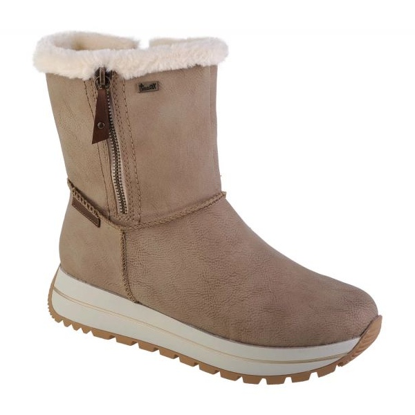 Botas de mujer cómodas de piel con aislamiento beige Rieker Z2405-60 -  KeeShoes