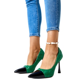 Tacones Benito acolchados verdes Tacones Benito acolchados verdes
