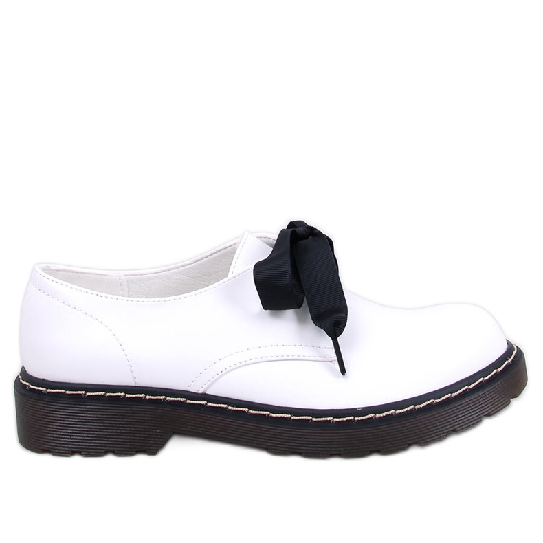 Botas Bovver Mocasines lacados Sherone Blanco