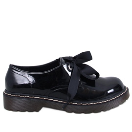 Botas bovver Mocasines lacados Sherone Negro