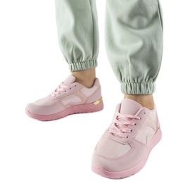 Deportivas rosas confeccionadas en combinado Gallo.