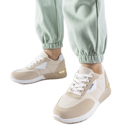Deportivas de tela beige de Geraldino