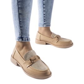 Mocasines beige con hebilla Gennaro