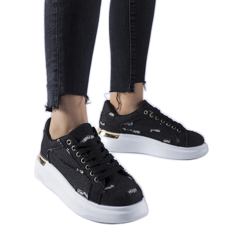 Zapatillas con plataforma negras de Osson negro