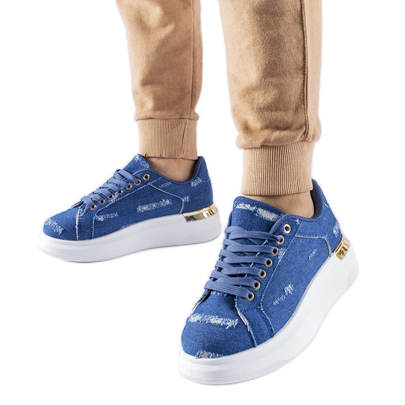 Zapatillas con plataforma azules de Osson Zapatillas con plataforma azules de Osson