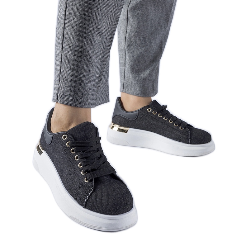 Zapatillas Scuderlando negras con plataforma negro
