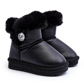 Botas de nieve aislantes con piel Bessie negras negro