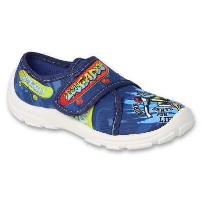 Pantuflas infantiles befado con velcro 974X539 azul