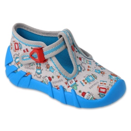 Pantuflas infantiles befado 110N483 robots grises