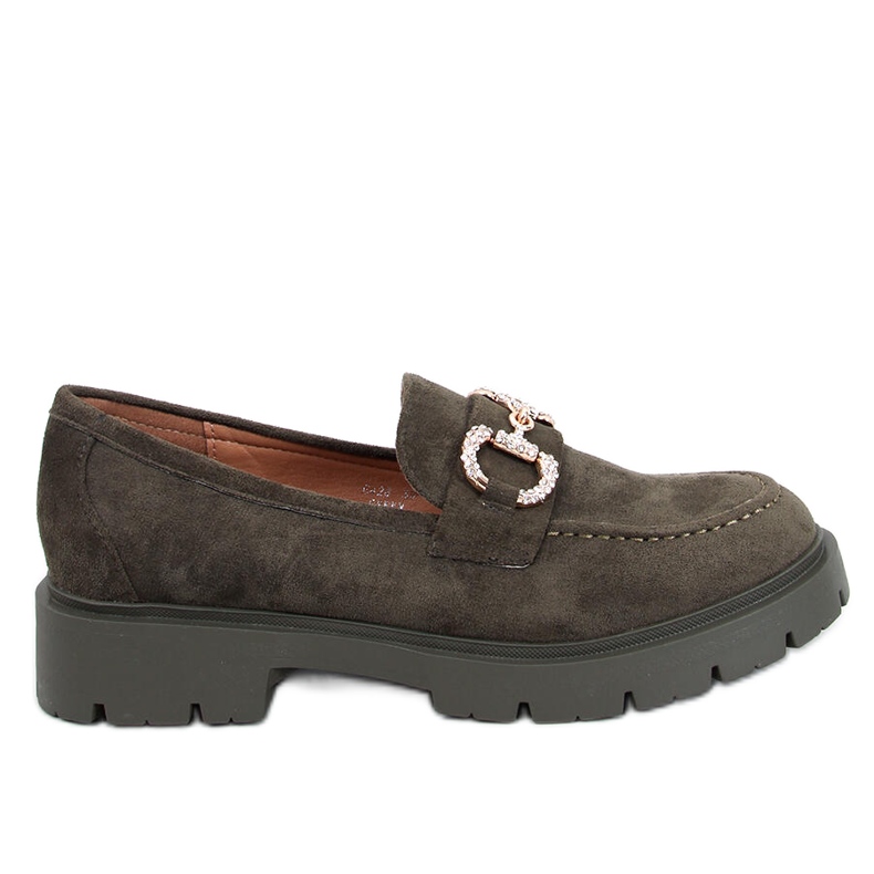 Karins Mocasines de ante verde con hebilla Karins Mocasines de ante verde con hebilla