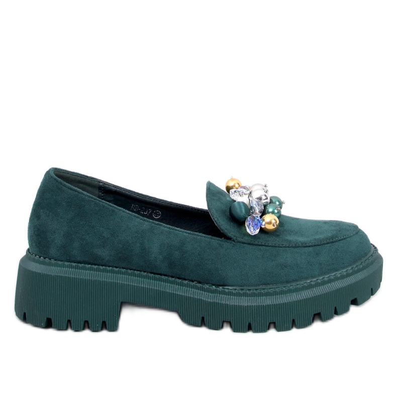 Mocasín plataforma con cristales Dollin Green verde