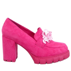 Mocasines Nadine Botines tacón fucsia rosa