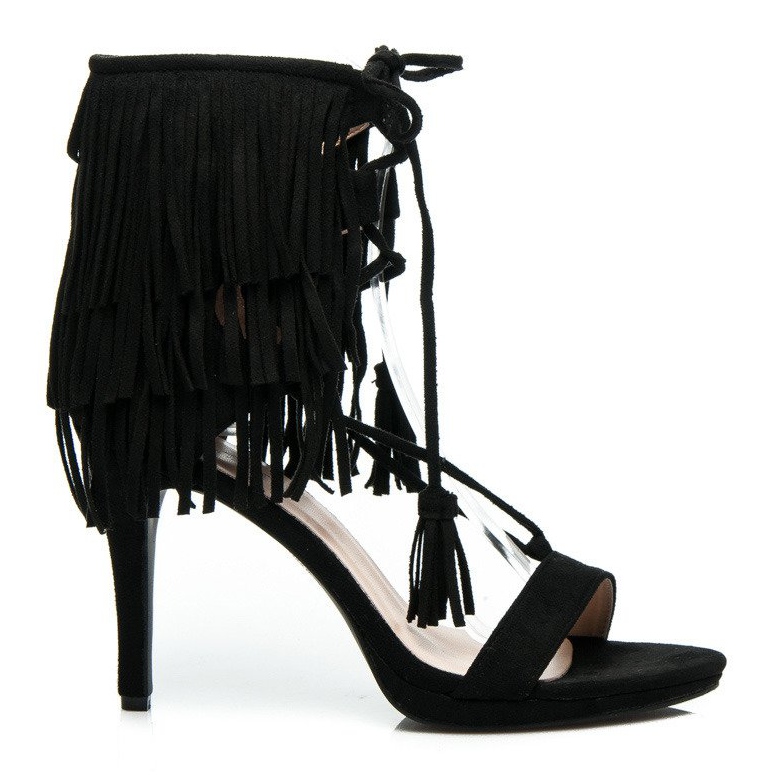 Randbe Sandalias boho con cordones negro Randbe Sandalias boho con cordones negro