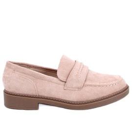 Mocasines mujer Antye Khaki de ante beige