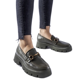 Mocasines verdes con hebilla Cerzeto
