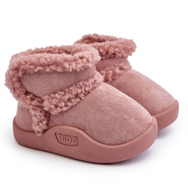 Botas de Nieve Infantiles Velcro Rosa Unitia