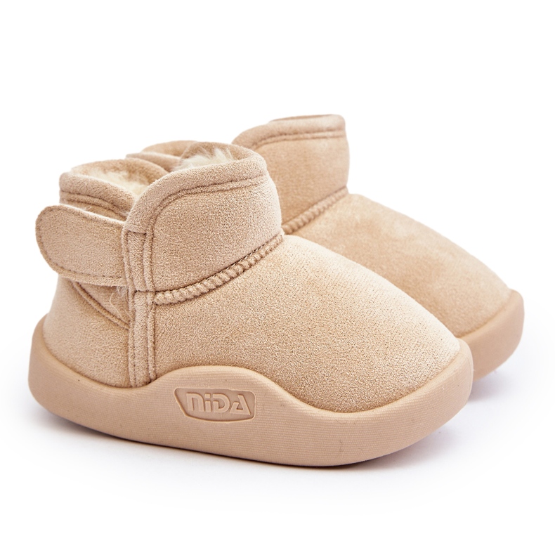 Botas de Nieve Infantil Forradas con Pelo Beige, Benigna