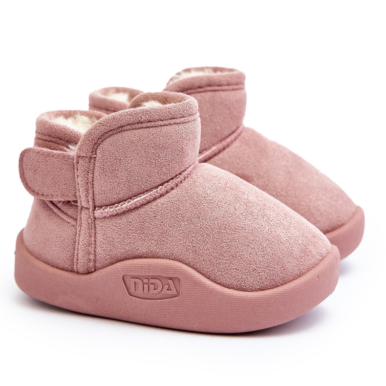 Botas de Nieve Infantil Benigna Rosa Forradas con Pelo rosado