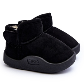 Botas De Nieve Infantil Benigna Negras Con Forro De Pelo negro