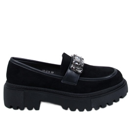 Keters Mocasín plataforma negro piedras