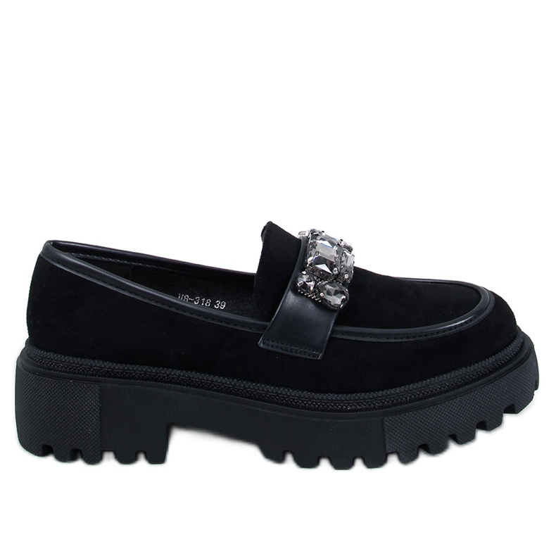 Keters Mocasín plataforma negro piedras