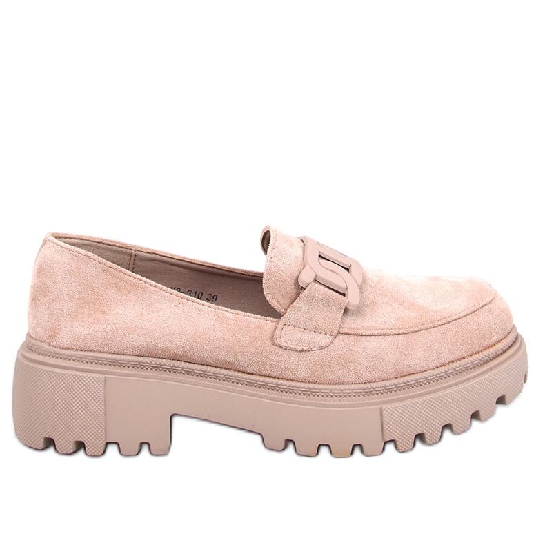 Mocasines Leena Kaki con plataforma y hebilla beige Mocasines Leena Kaki con plataforma y hebilla beige