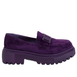 Mocasines plataforma con hebilla Leena Morado violeta