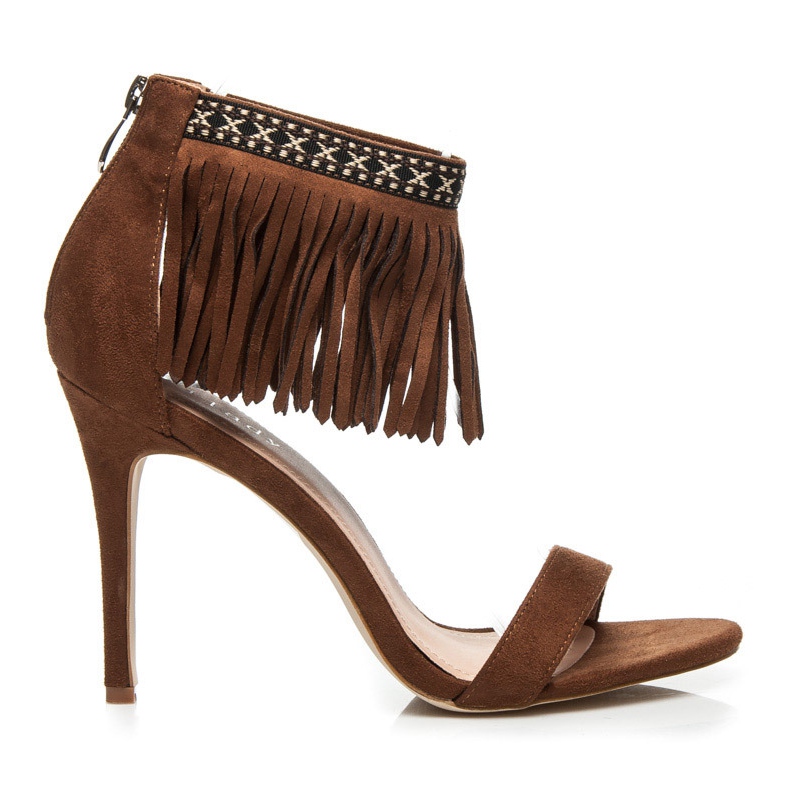 Wilady Sandalias boho caramelo marrón