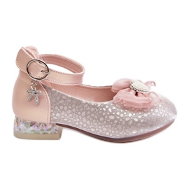 Bailarinas infantiles con lazo rosa Nanthea rosado