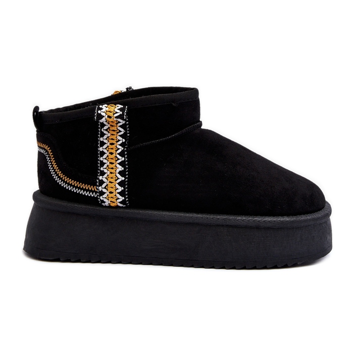 Botas de nieve con plataforma y estampado Udra negro Botas de nieve con plataforma y estampado Udra negro