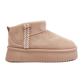 Botas de nieve con plataforma y estampado Udra en beige