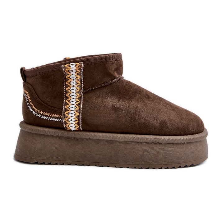 Botas de nieve con plataforma y estampado Udra verde oscuro