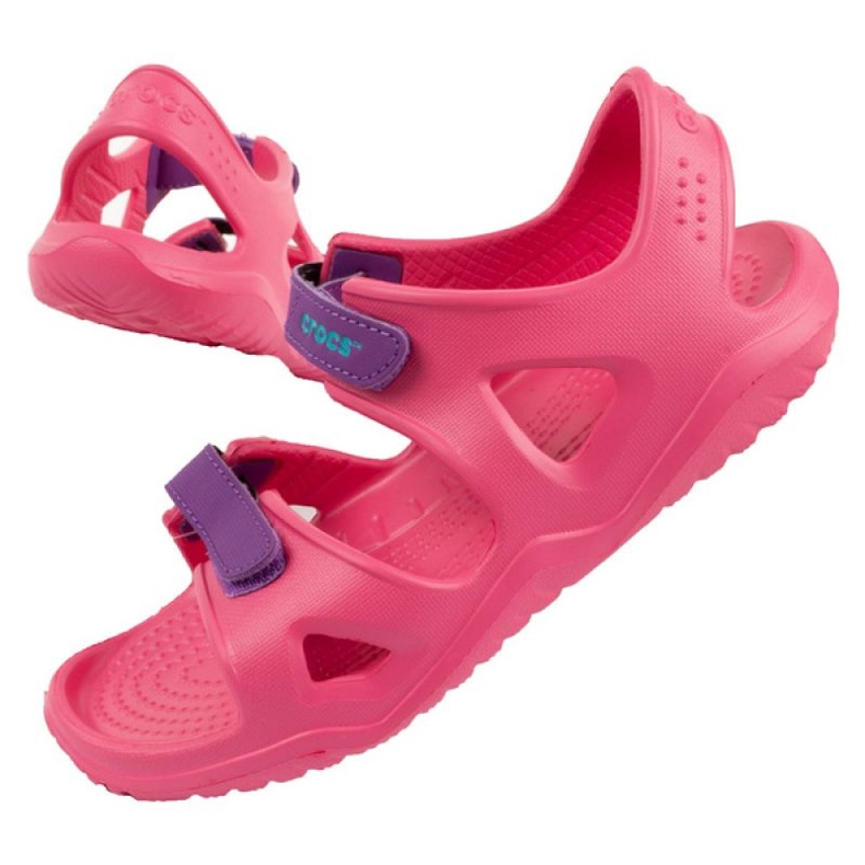 Sandalias Crocs Swiftwater Jr 204988-600 rosado