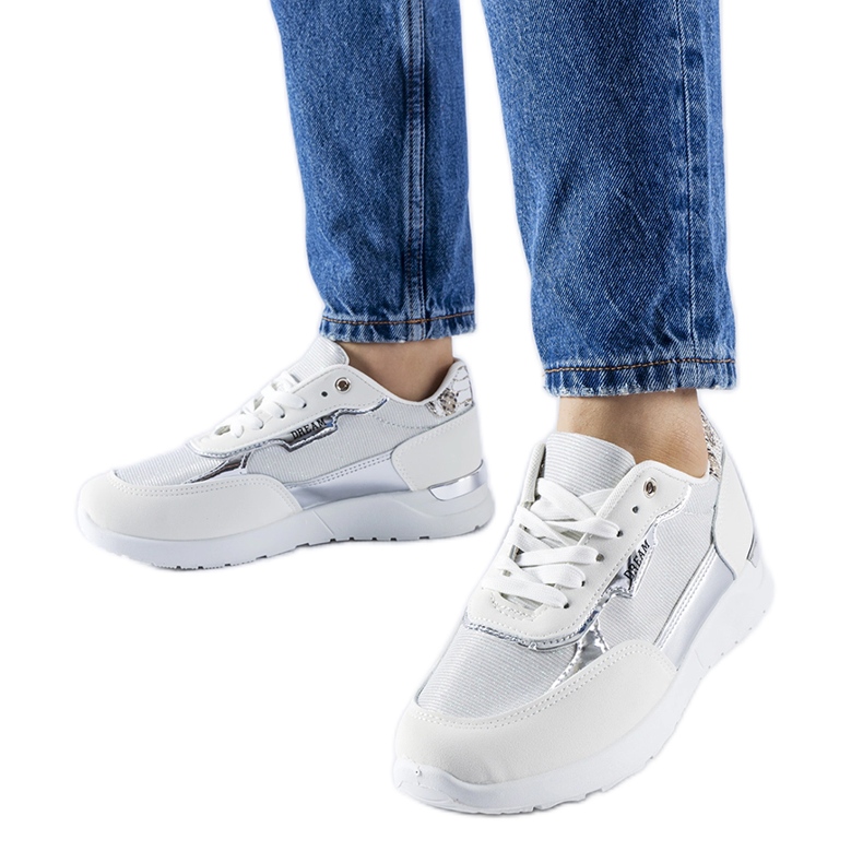 Zapatillas con purpurina blancas de Roganzuolo blanco