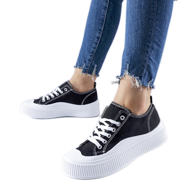 Zapatillas Cesano negras con plataforma negro