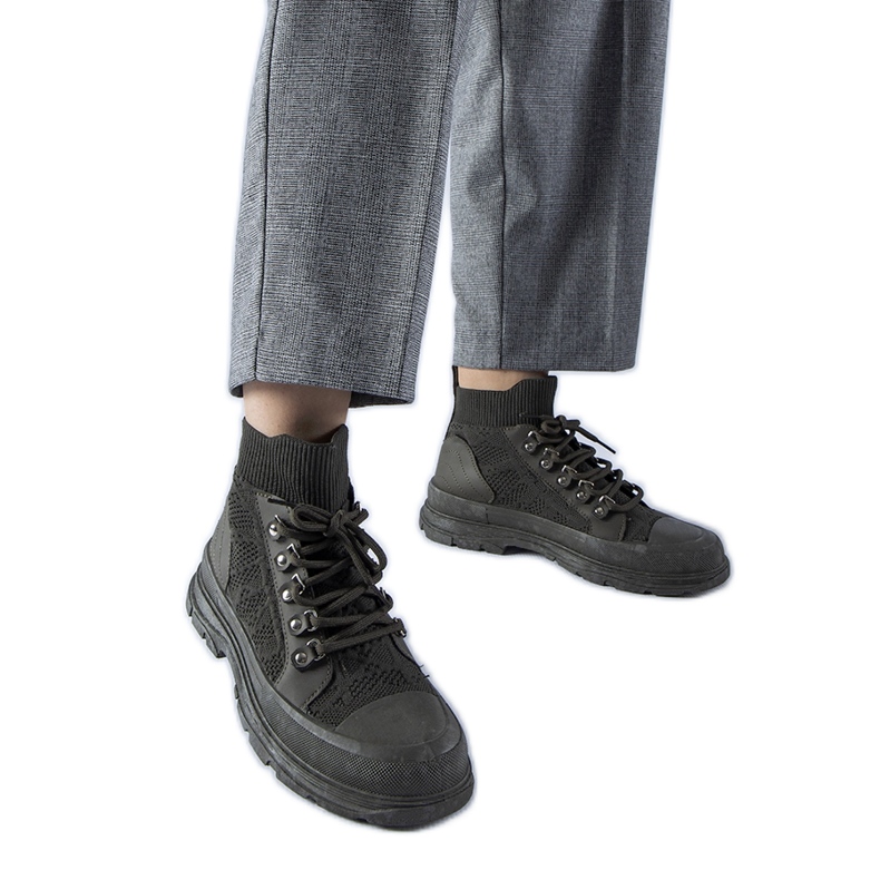 Zapatillas altas de tela verdes de Casalma