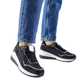 Zapatillas cuña Pisignano negras negro