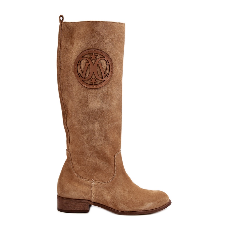 Zazoo 3367 Botas por encima de la rodilla de ante para mujer, color beige