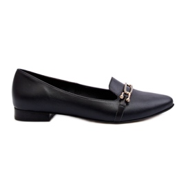 Zazoo 2885 Bailarinas De Piel Con Adorno, Negro