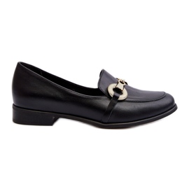 Zazoo 2880 Mocasines Mujer Piel Con Adorno, Negro