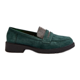 Mocasines Decorados De Mujer Dananei Verde Oscuro