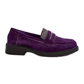 Mocasines morados con adornos para mujer de Dananei violeta
