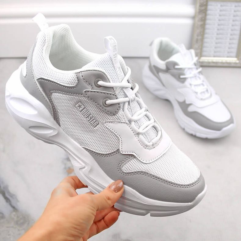 Calzado deportivo mujer, zapatillas blancas Big Star LL274375 blanco