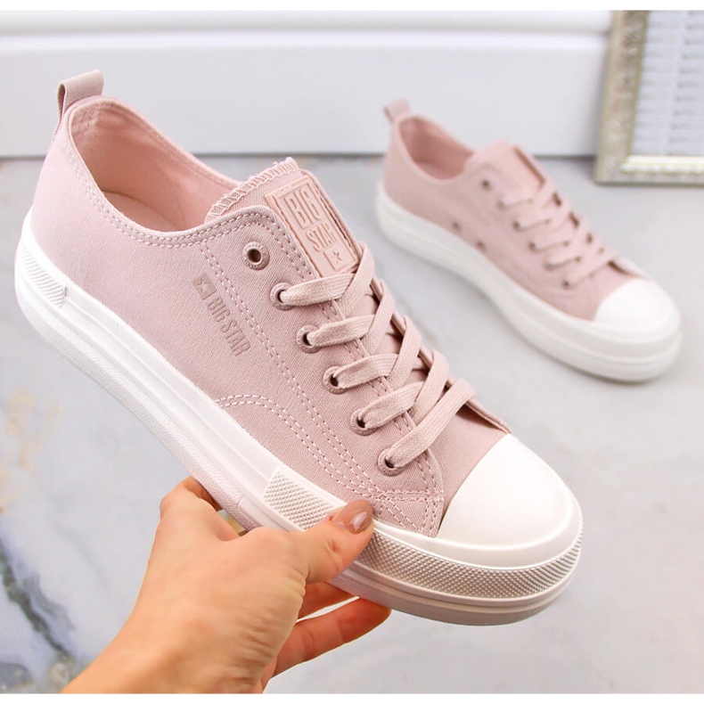 Deportivas mujer plataforma nude Big Star LL274970 rosado
