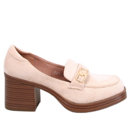 Mocasín tacón Corinai Beige