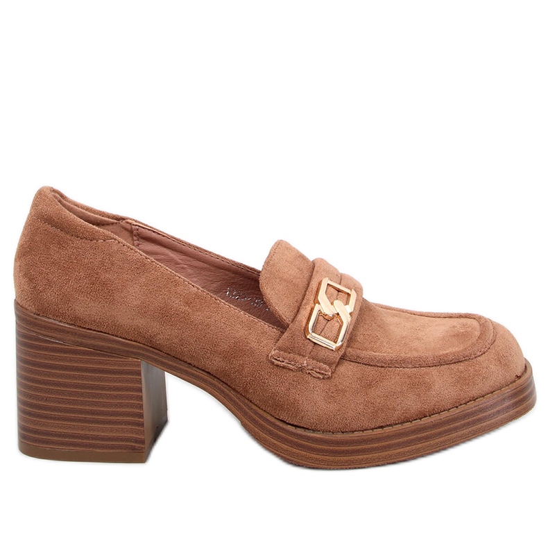Mocasines tacón Corinai Marrón beige