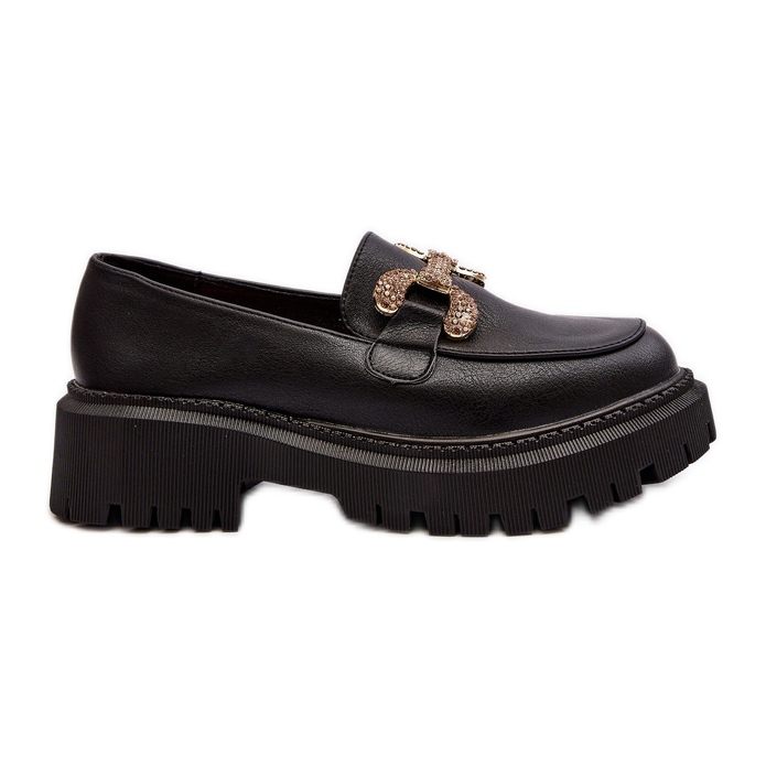 Mocasines De Mujer Con Decoración Gargi Negra negro Mocasines De Mujer Con Decoración Gargi Negra negro