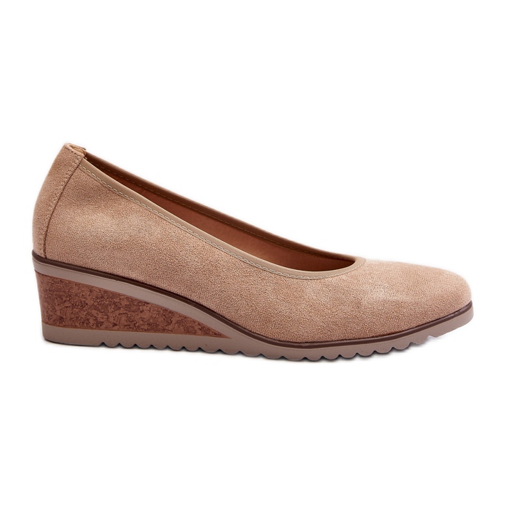 Vinceza Zapatos de cuña Belli de mujer de color beige