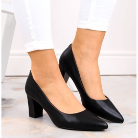 Zapatos de tacón negros con punta de Sergio Leone PB217